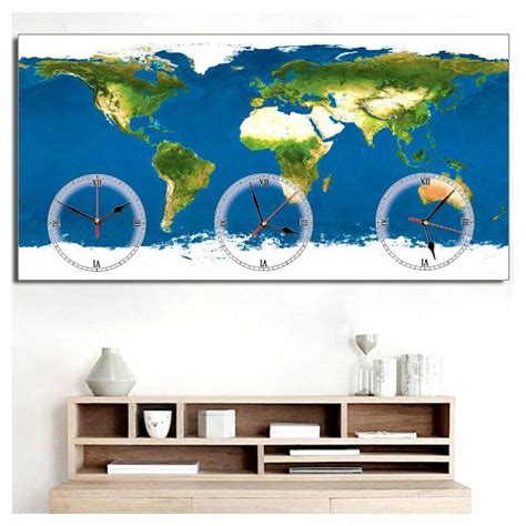 Peta adalah gambaran dari seluruh. Beli JAM DINDING PETA DUNIA 3 WAKTU 40X80cm Hiasan Shabby Chic Hadiah Pernikahan Pajangan Unik ...