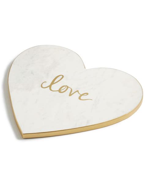 Martha Stewart Collection Marble Heart Cutting Board Created For Macy