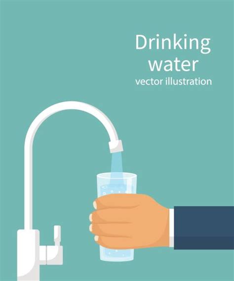 These faucets are attracted to the sink in the kitchen slab. Best Faucet Illustrations, Royalty-Free Vector Graphics ...