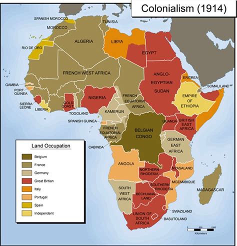 Map Colonial Africa 1914