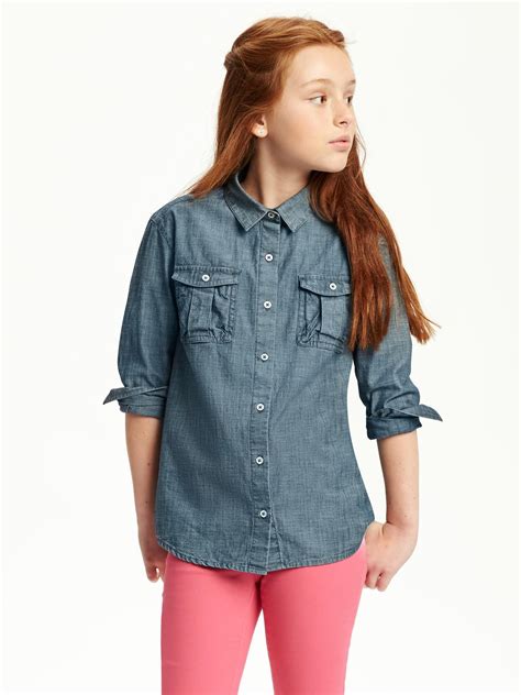 Chambray Shirt For Girls Old Navy Girl Outfits Clothes Fashion