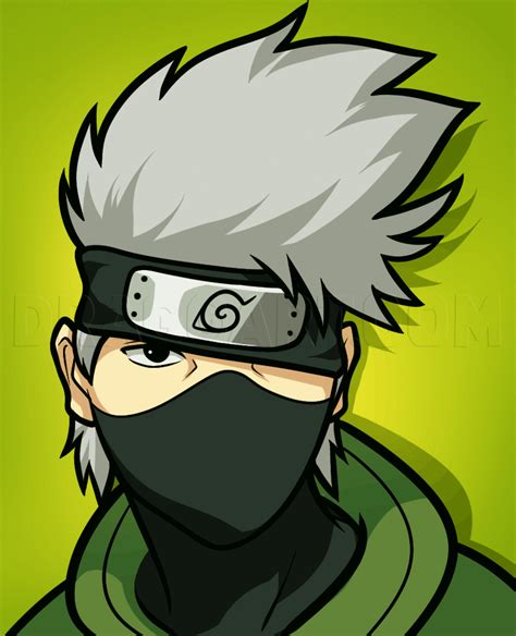 How To Draw Kakashi Easy Step By Step Drawing Guide By Dawn Dragoart
