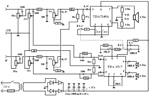Typical application and test circuit. 2.1 Channel Systems-Dual Power Amplifier TDA7240 and TDA1517 : Electronic circuits KITS AND ...
