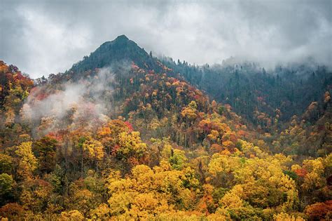 Great Smoky Mountains National Park Tn Chimney Tops Autumn