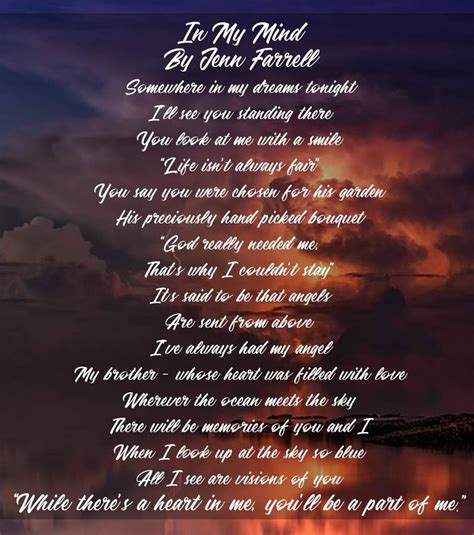 Each section has poems about siblings getting along, not getting along, not understanding or understanding each other. 10 Beautiful Funeral Poems for Brother - cyberpvt7869.over ...