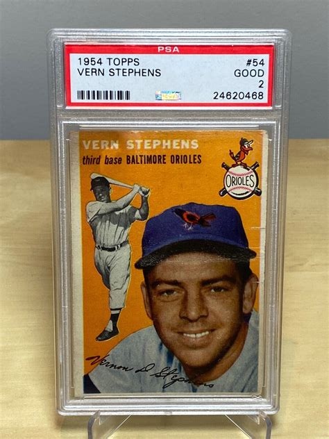 Vern Stephens 1954 Topps Psa Baltimore Orioles Vintage Baseball Card