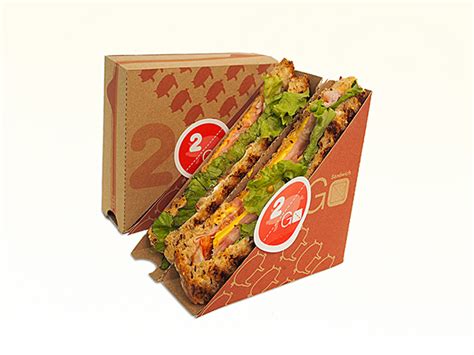 2 go sandwich packaging on behance