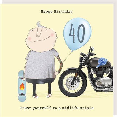 Rosie Made A Thing 40 Midlife Crisis His 40th Birthday Card Cards