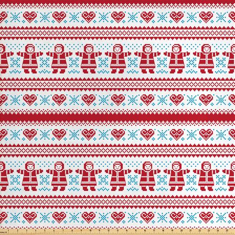 Nordic Fabric By The Yard Christmas Pattern With Winter Inspirations