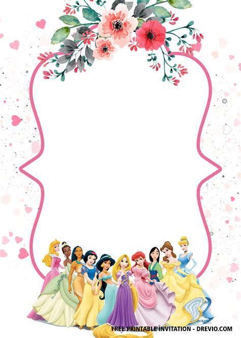 Free Printable Disney Princesses Invitation Templates Free Printable