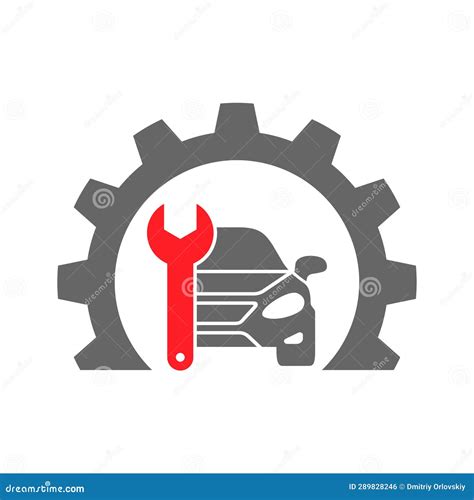 Auto Service Sign Car Repair Logo Vector Stock Illustration