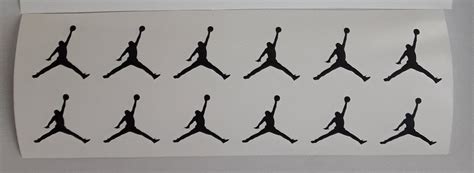 Set Of 12 Jordan Decals Jumpman Vinyl Decals Basketball Etsy