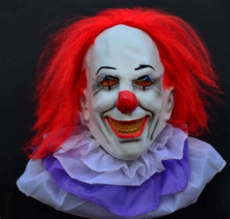 Creepy Evil Scary Halloween Clown Mask Rubber Latex