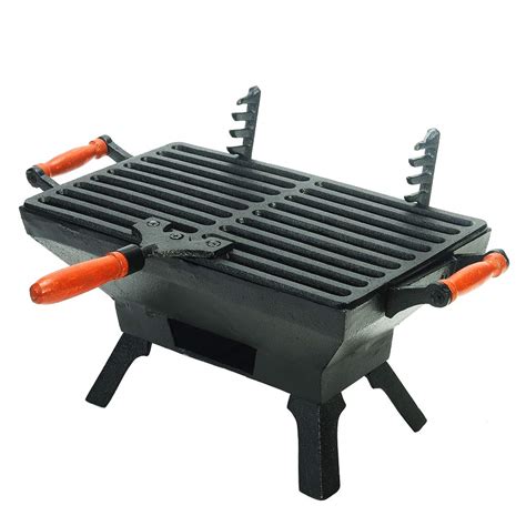 Sungmor Heavy Duty Cast Iron Bbq Grill Indoor Outdoor Tabletop Small