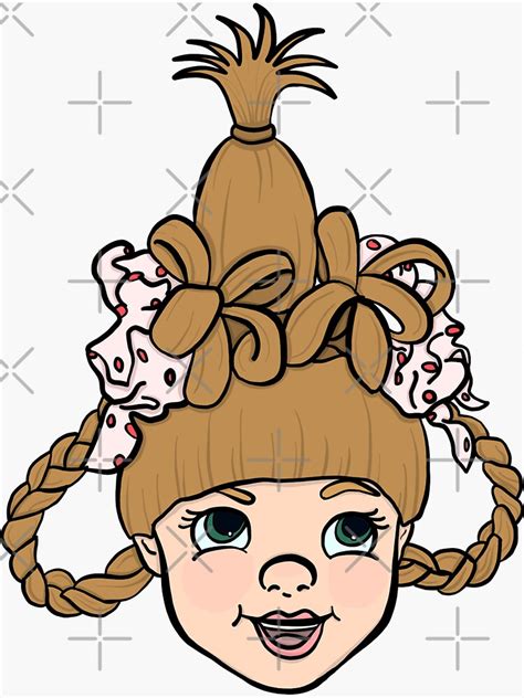 Cindy Lou Who Cartoon Sticker For Sale By Emroccs Redbubble