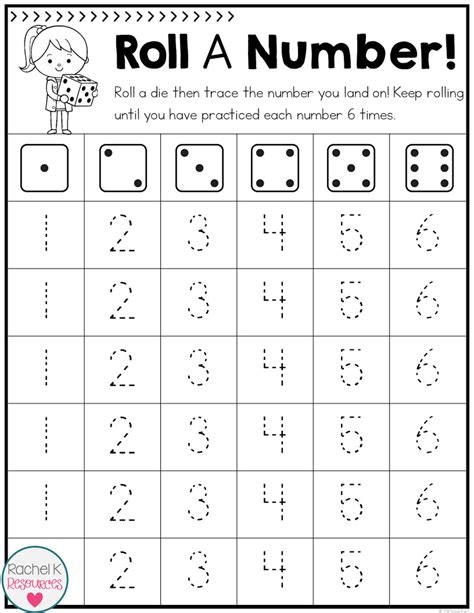 Roll A Number Handwriting Practice Writing Numbers Improve Your