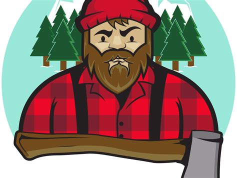 Lumberjack Illustration By Joe Baron On Dribbble