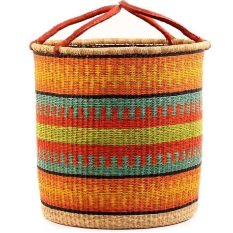 Traditional African Handwoven Laundry Basket Etsy