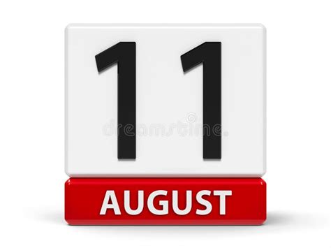 11th August 3d Calendar Icon Stock Illustration Illustration Of Text