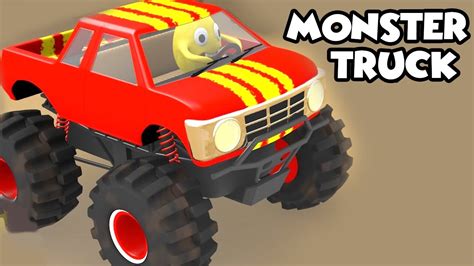 Monster Truck Stunts Monster Trucks For Children 3d Animated