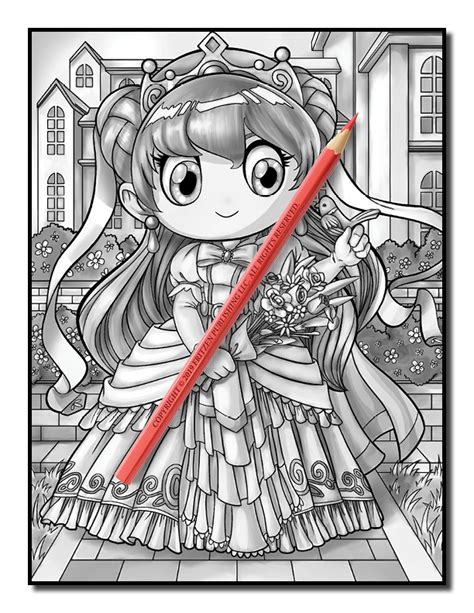 Chibi Girls Grayscale Coloring Book Anime Coloring Pages For Adults