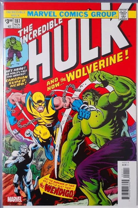 Hulk 181 1974 Facsimilie 1st Full App Of Wolverine Logan Weapon X