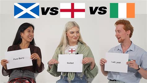 Scottish Vs Irish Vs English Slang Comparison Can You Guess The Slang
