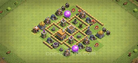 Trophy Defense Base Th5 With Link Anti Everything Clash Of Clans