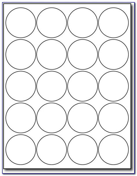 Round Label Template Per Sheet