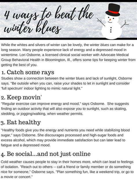 4 Ways To Beat The Winter Blues Health Enews Winter Blues Winter
