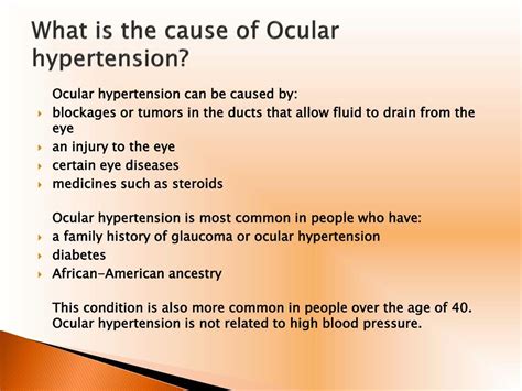 Ppt Ocular Hypertension Causes Symptoms Daignosis Prevention And