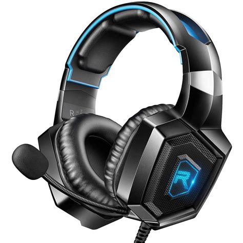 RUNMUS Gaming Headset Noise Canceling Over Ear Gaming Headphones With