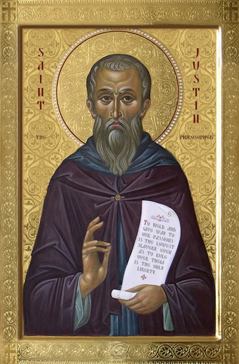 Icon Of St Justin Martyr The Philosopher 20th C 1ju12 Uncut
