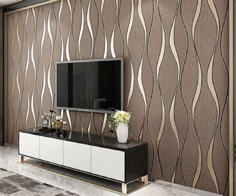 12 Desain Wallpaper Dinding Ruang Tamu Keren Dan Elegan