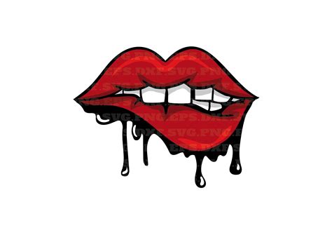 Dripping Lips Svg Lips Svg Bite Lips Clip Art Sexual Lips Etsy