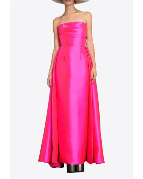 Solace London Tiffany Strapless Maxi Dress In Pink Lyst
