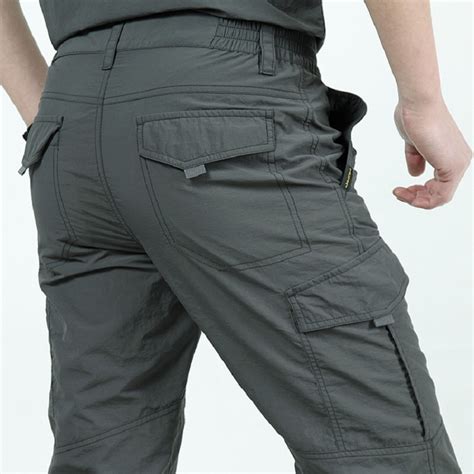 Quick Dry Casual Pants Men Summer Army Military Thin
