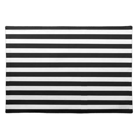 Black And White Cabana Stripe Placemat