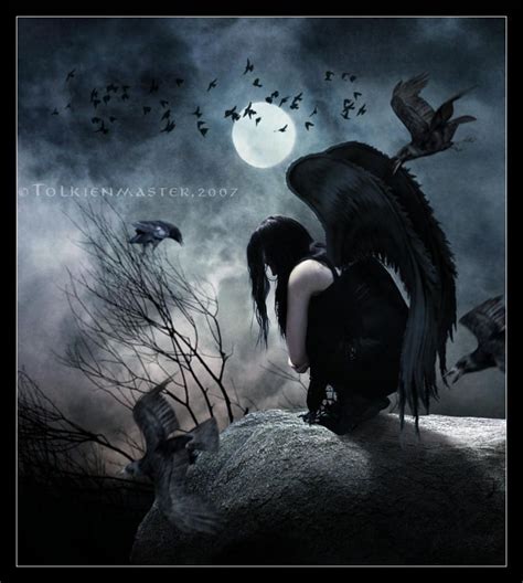 Raven In A Moonlit Night By Emberroseart Beautiful Dark Art Black