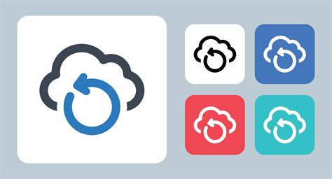 Backup Cloud Icon Vector Illustration Backup Cloud Data Recovery