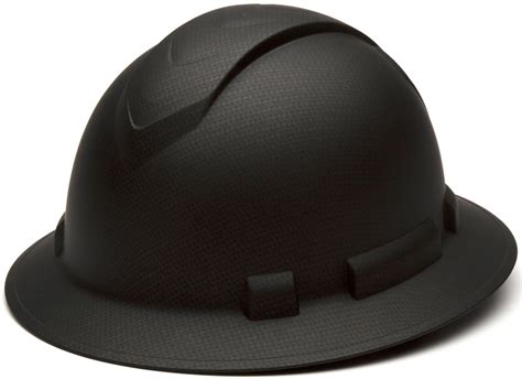 Pyramex Ridgeline Full Brim Style Hard Hat With Black Graphite Pattern