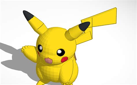 3d Design Pikachu Tinkercad