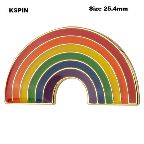Rainbow 7 Colors Badge Rainbow Cloth Badge Brooch Pins Rainbow