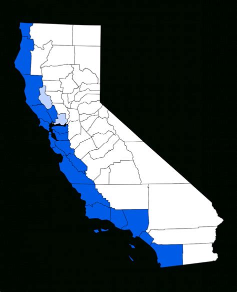 Map Of California Coast Printable Maps