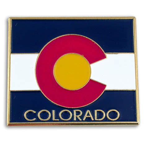 Pinmarts State Shape Of Colorado And Colorado Flag Lapel Pin 1 18