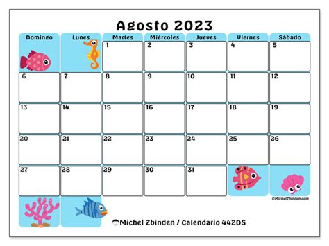Calendario Agosto De 2023 Para Imprimir “54ds” Michel Zbinden Hn