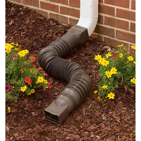 48 inch flexible downspout extension at menards. Expandable 25-55" Flex Drain Downspout Extension Rain Pipe ...