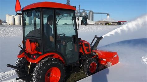 Kioti Ck2510 Tractor With 54 Snow Blower Youtube