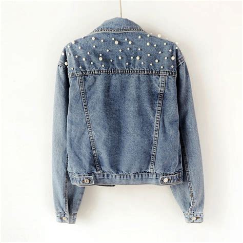 Buy Womens Blue Long Sleeve Denim Jacket Casual Short Outwear Coat At Affordable Prices — Free