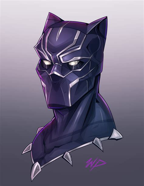 Black Panther Images Drawing Super Heroes Zone